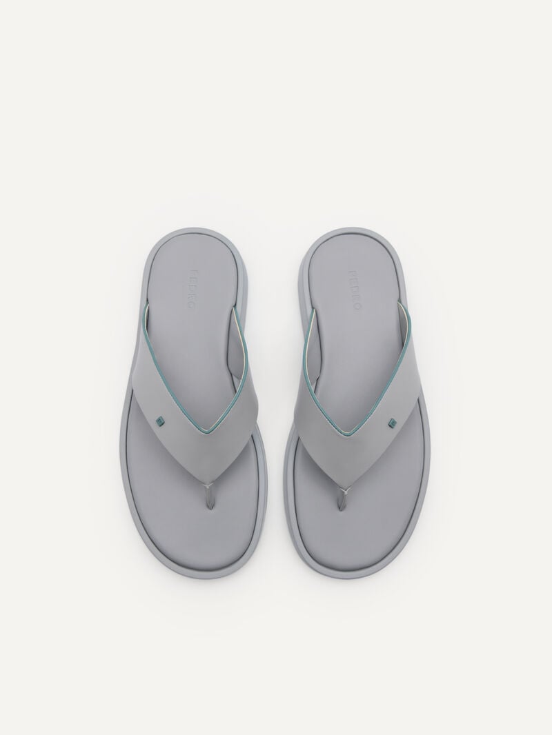 Pedro Microfiber Thong Men Sandals Light Grey | Q9Q-1684
