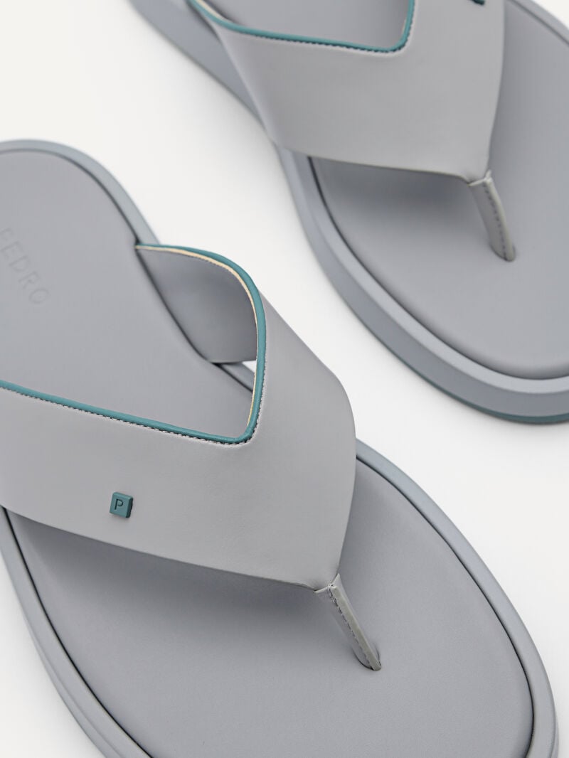 Pedro Microfiber Thong Men Sandals Light Grey | Q9Q-1684