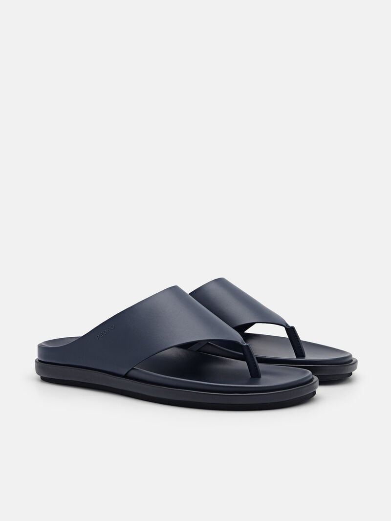 Pedro Microfiber Thong Men Sandals Navy | Q9Q-1678