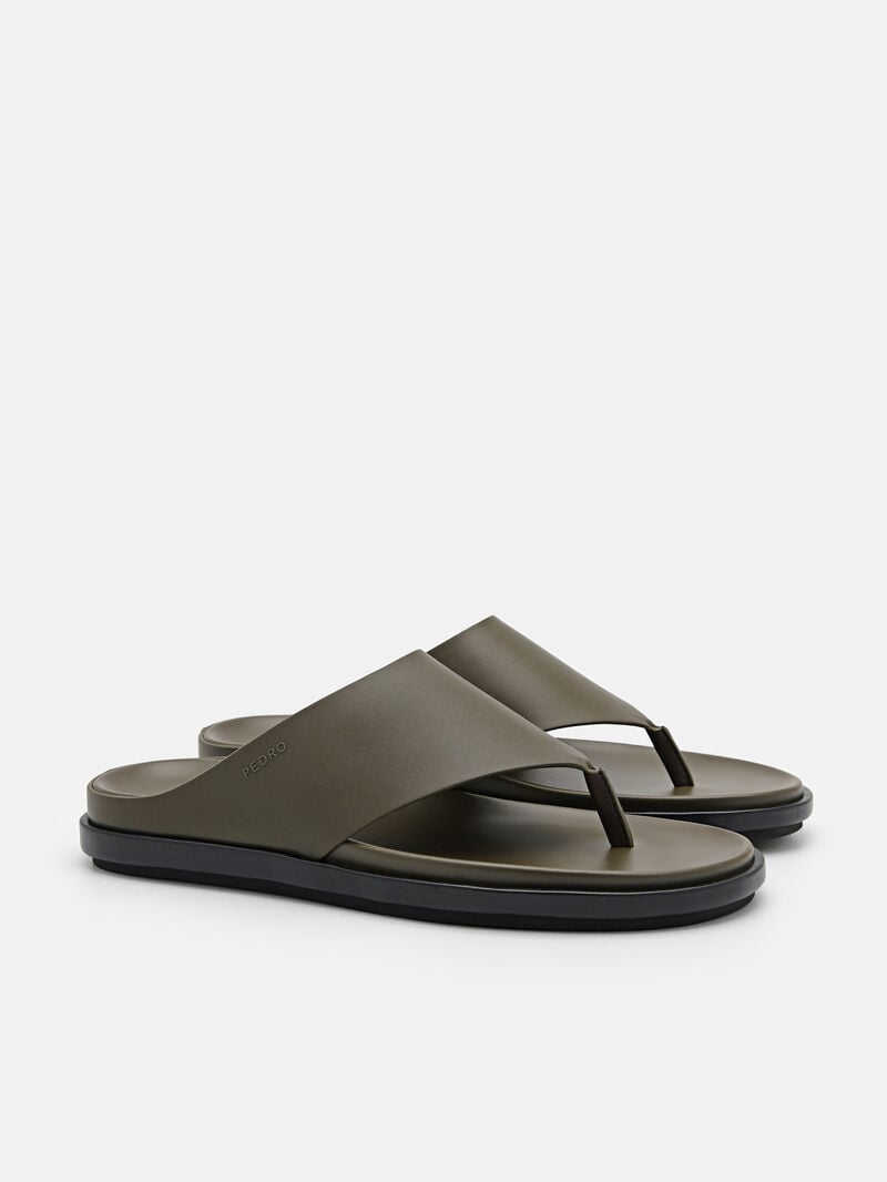 Pedro Microfiber Thong Men Sandals Olive | Q9Q-1679