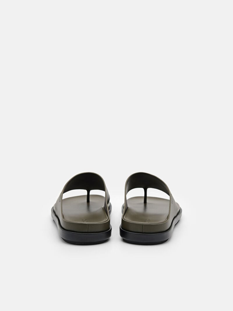 Pedro Microfiber Thong Men Sandals Olive | Q9Q-1679