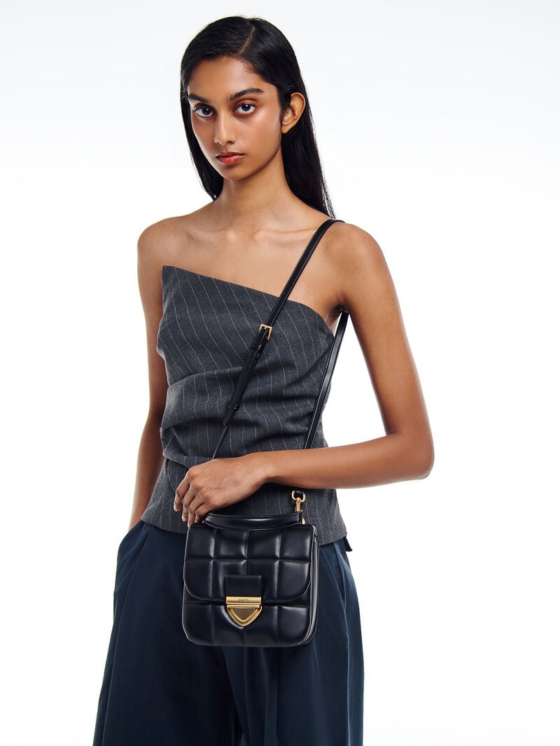 Pedro Mini Quilted Bags Women Shoulder Bags Black | Q9Q-1162