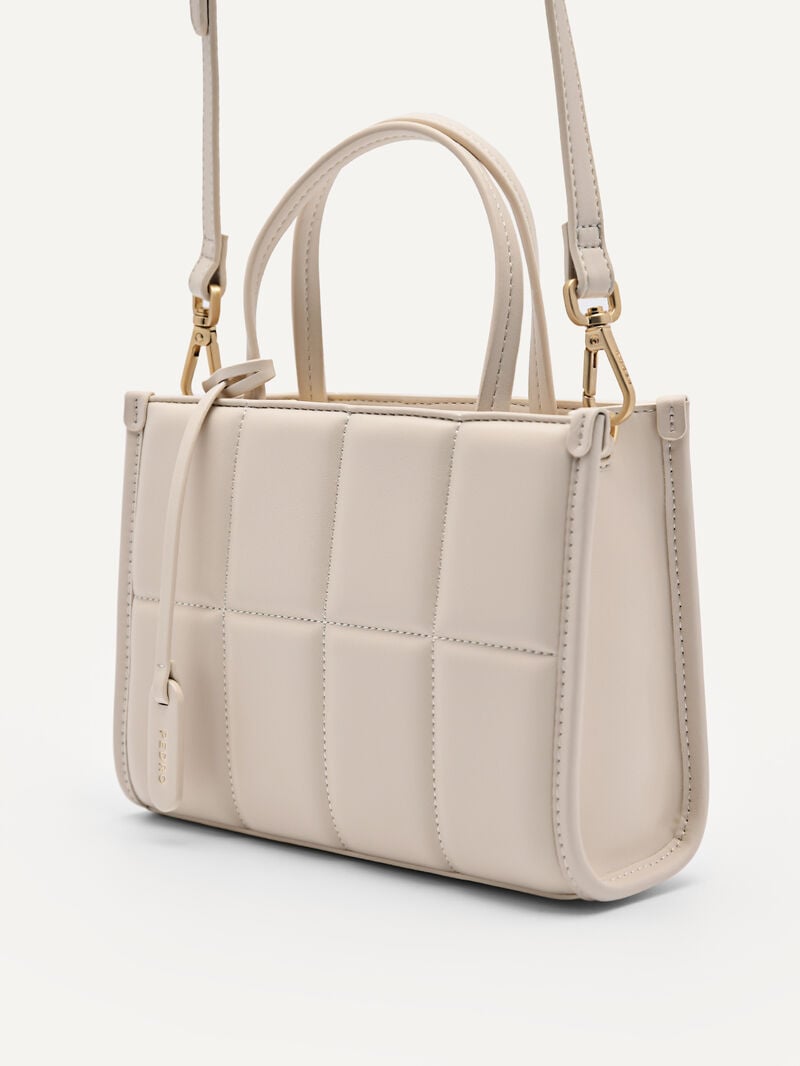 Pedro Mini Quilted Handbag Women Top Handle Bags Beige | Q9Q-1155