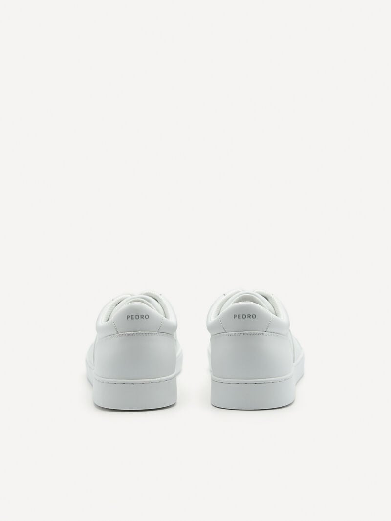Pedro Mono Stride Sneakers Men Court Sneakers White | Q9Q-1673
