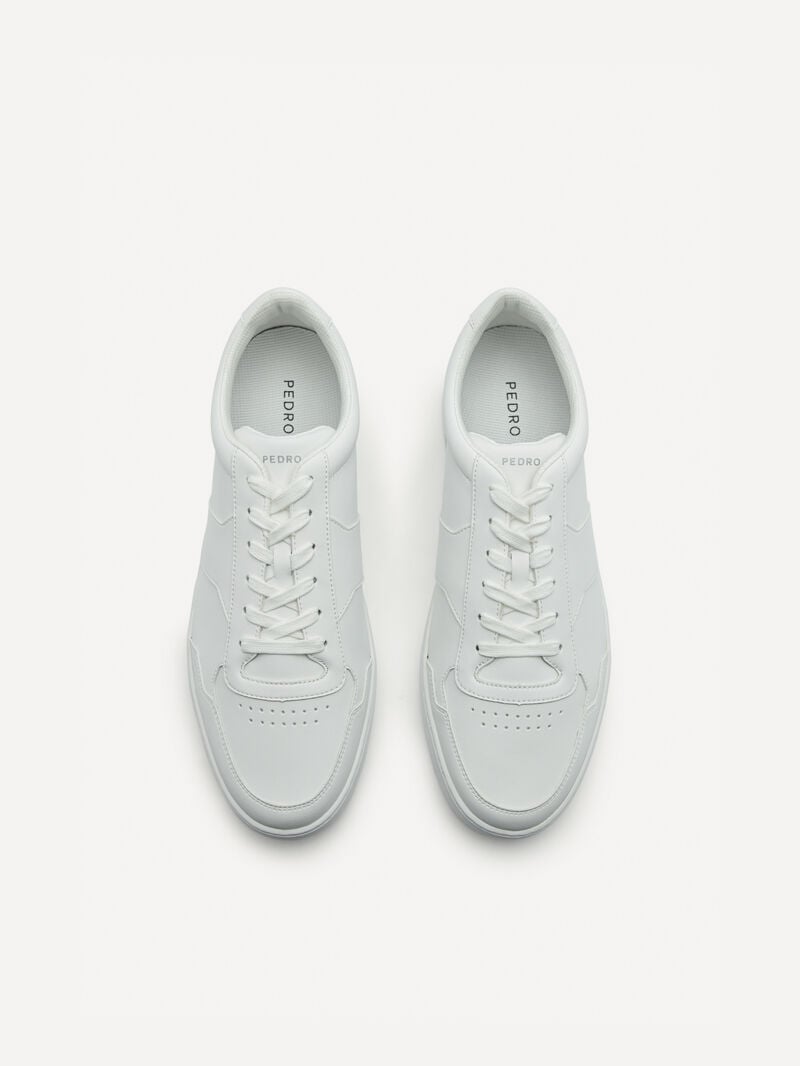 Pedro Mono Stride Sneakers Men Court Sneakers White | Q9Q-1673
