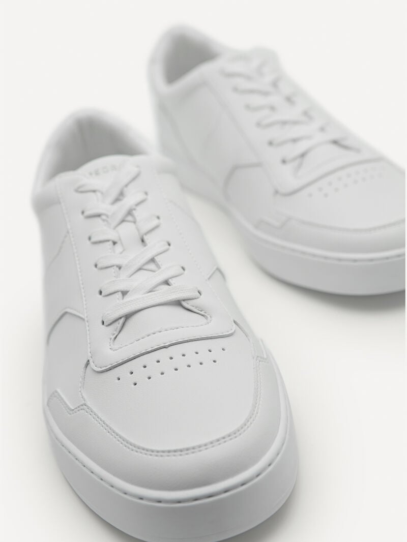 Pedro Mono Stride Sneakers Men Court Sneakers White | Q9Q-1673