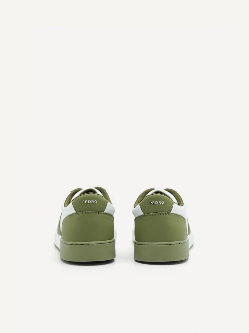 Pedro Mono Stride Sneakers Men Court Sneakers Military Green | Q9Q-1671