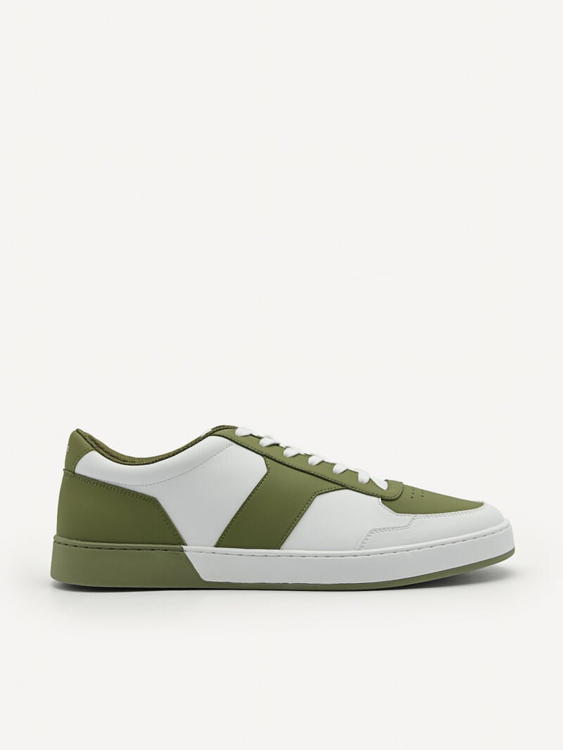 Pedro Mono Stride Sneakers Men Court Sneakers Military Green | Q9Q-1671