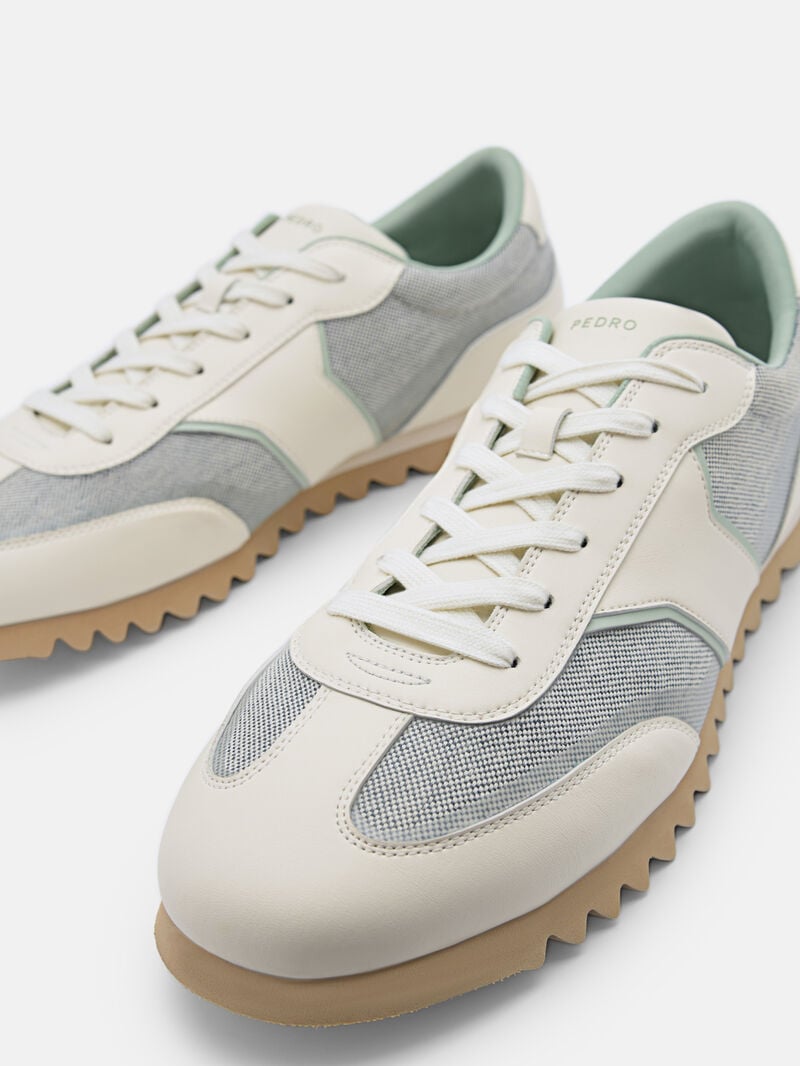 Pedro Mono Twist Sneakers Men Low Top Sneakers Turquoise | Q9Q-1667