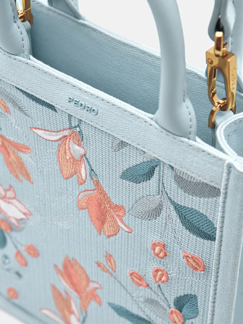 Pedro Nica Canvas Bags Women Totes Light Blue | Q9Q-1129