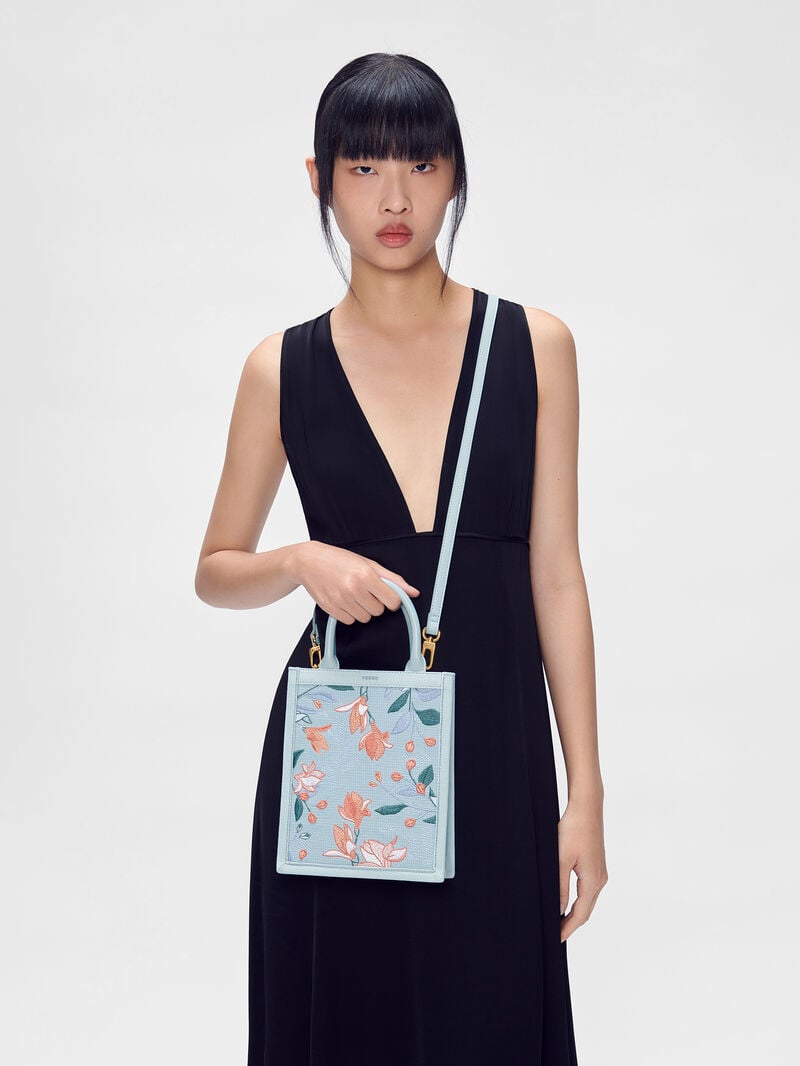 Pedro Nica Canvas Bags Women Totes Light Blue | Q9Q-1129