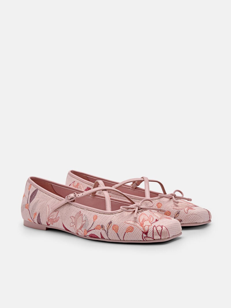 Pedro Nica Fabric Ballerina Women Flats Blush | Q9Q-1662
