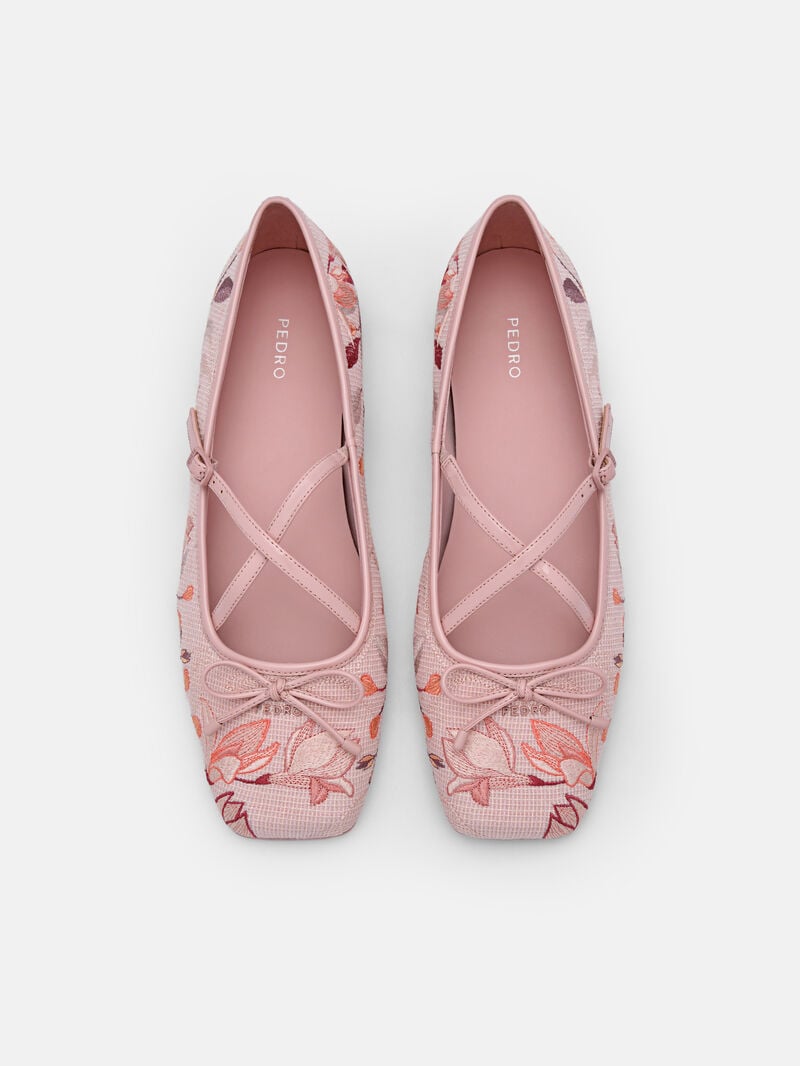 Pedro Nica Fabric Ballerina Women Flats Blush | Q9Q-1662