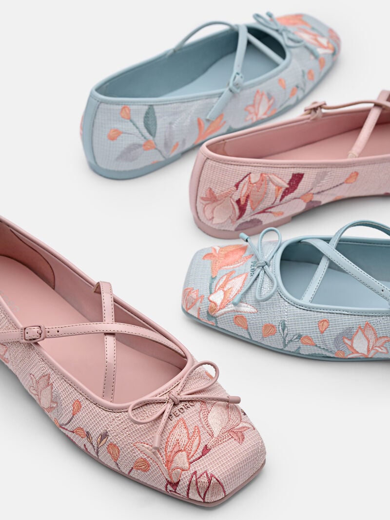 Pedro Nica Fabric Ballerina Women Flats Blush | Q9Q-1662