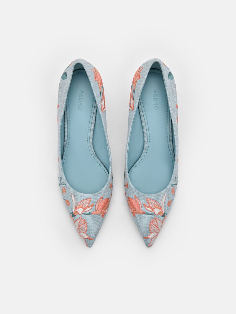 Pedro Nica Fabric Women Pumps Aqua | Q9Q-1423
