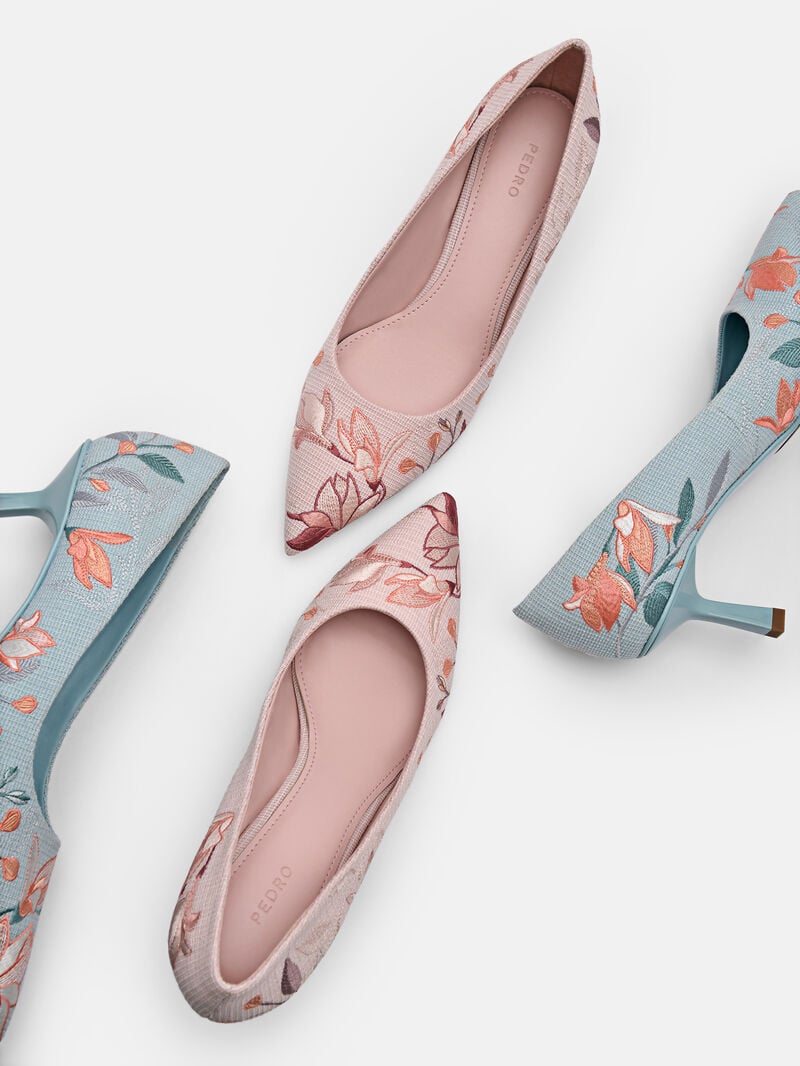 Pedro Nica Fabric Women Pumps Aqua | Q9Q-1423