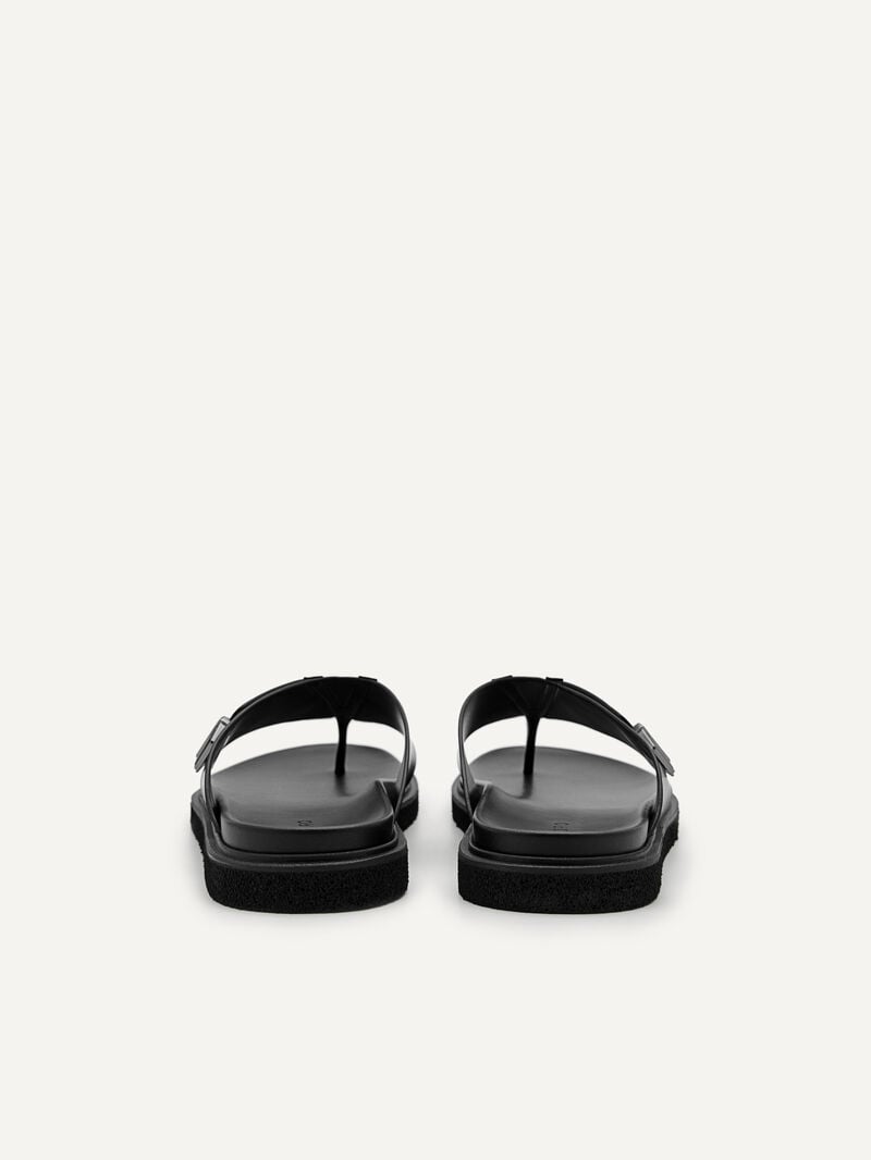 Pedro Norman Thong Men Sandals Black | Q9Q-1653