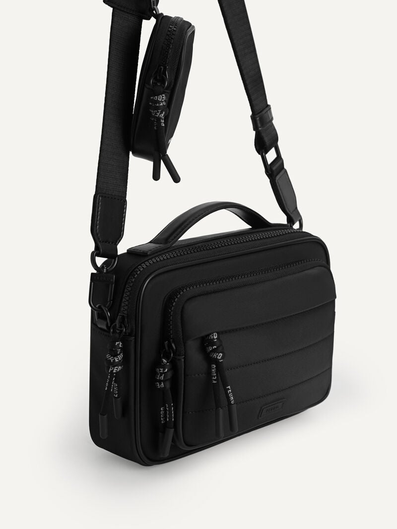 Pedro Nylon Sling Bags Men Small Bags Black | Q9Q-1117