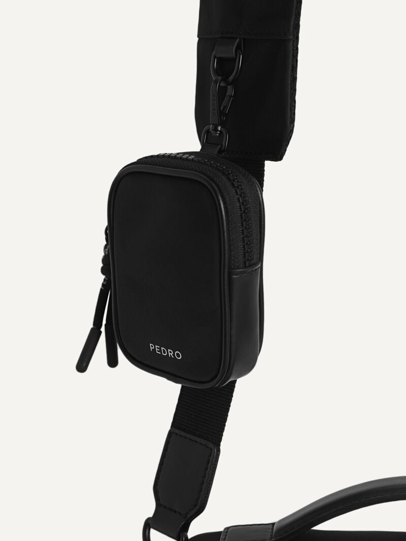 Pedro Nylon Sling Bags Men Small Bags Black | Q9Q-1117