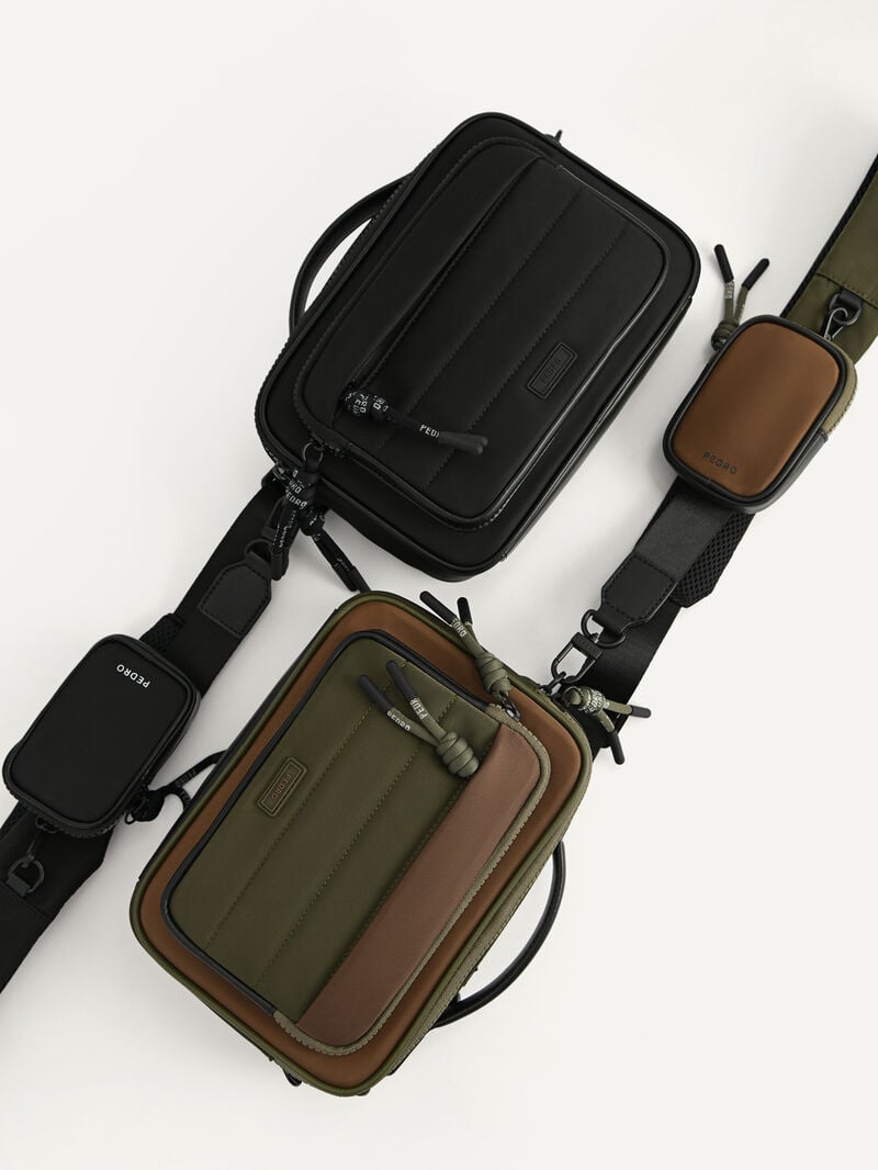 Pedro Nylon Sling Bags Men Small Bags Black | Q9Q-1117