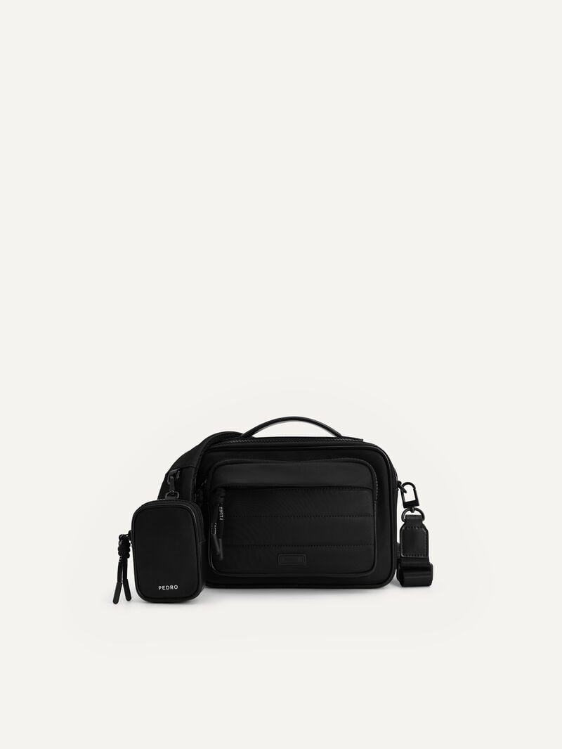 Pedro Nylon Sling Bags Men Small Bags Black | Q9Q-1117