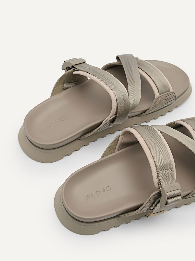Pedro Nylon Strap Men Sandals Taupe | Q9Q-1642