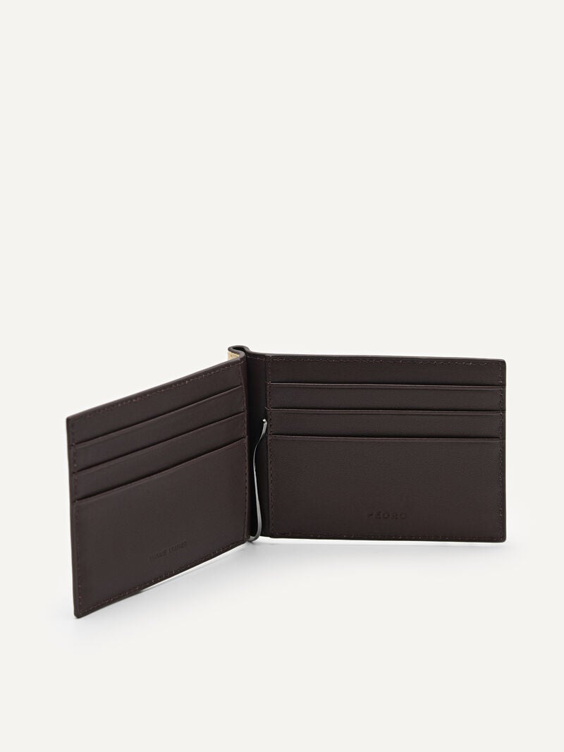 Pedro Oliver Leather Bi-Fold Money Clip Men Card Holders Sand | Q9Q-2133
