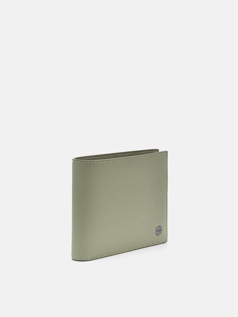 Pedro Oliver Leather Bi-Fold with Insert Men Wallets Olive | Q9Q-2129
