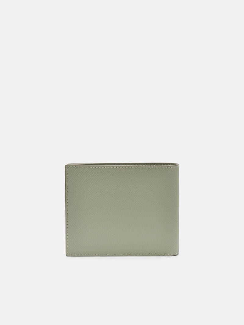 Pedro Oliver Leather Bi-Fold with Insert Men Wallets Olive | Q9Q-2129