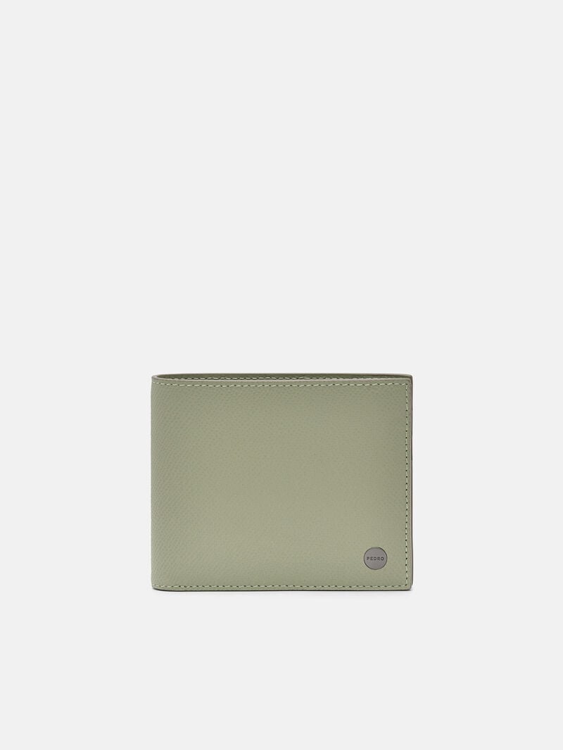 Pedro Oliver Leather Bi-Fold with Insert Men Wallets Olive | Q9Q-2129