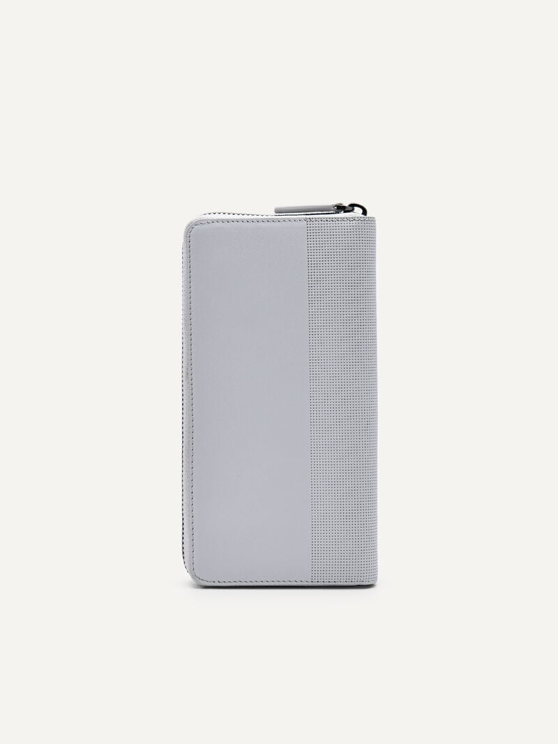 Pedro Oliver Leather Long Men Wallets Light Grey | Q9Q-2123