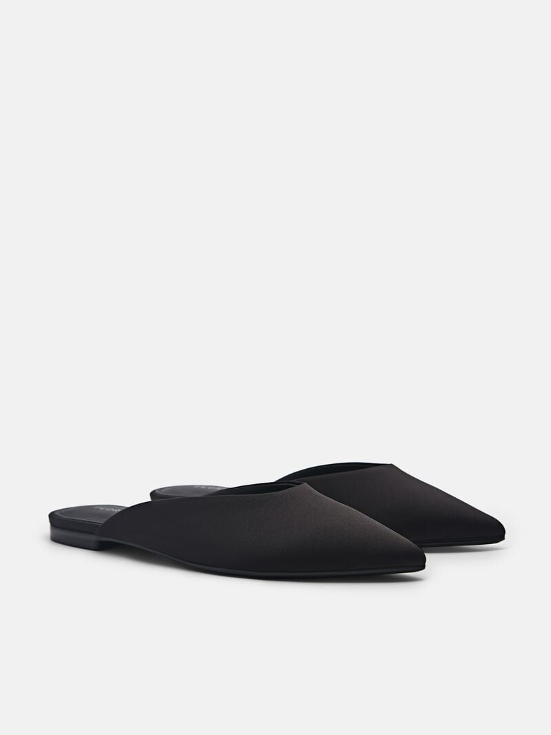 Pedro Peggy Mules Women Flats Black | Q9Q-1614