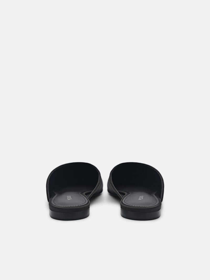 Pedro Peggy Mules Women Flats Black | Q9Q-1614