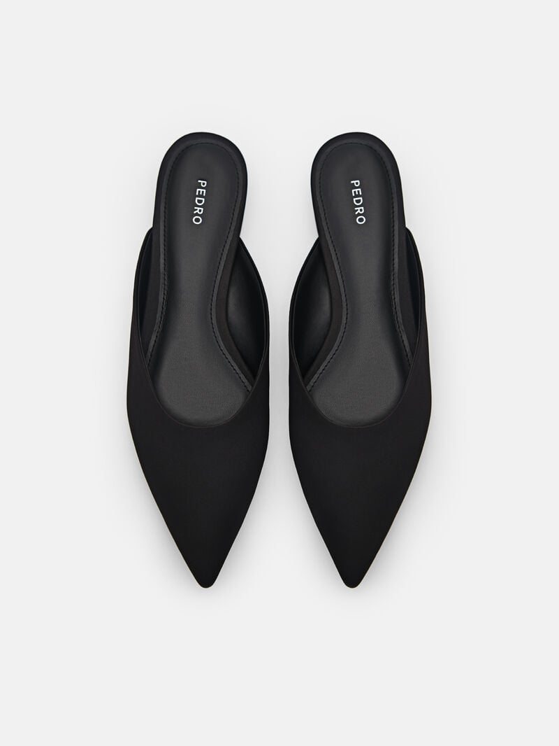 Pedro Peggy Mules Women Flats Black | Q9Q-1614