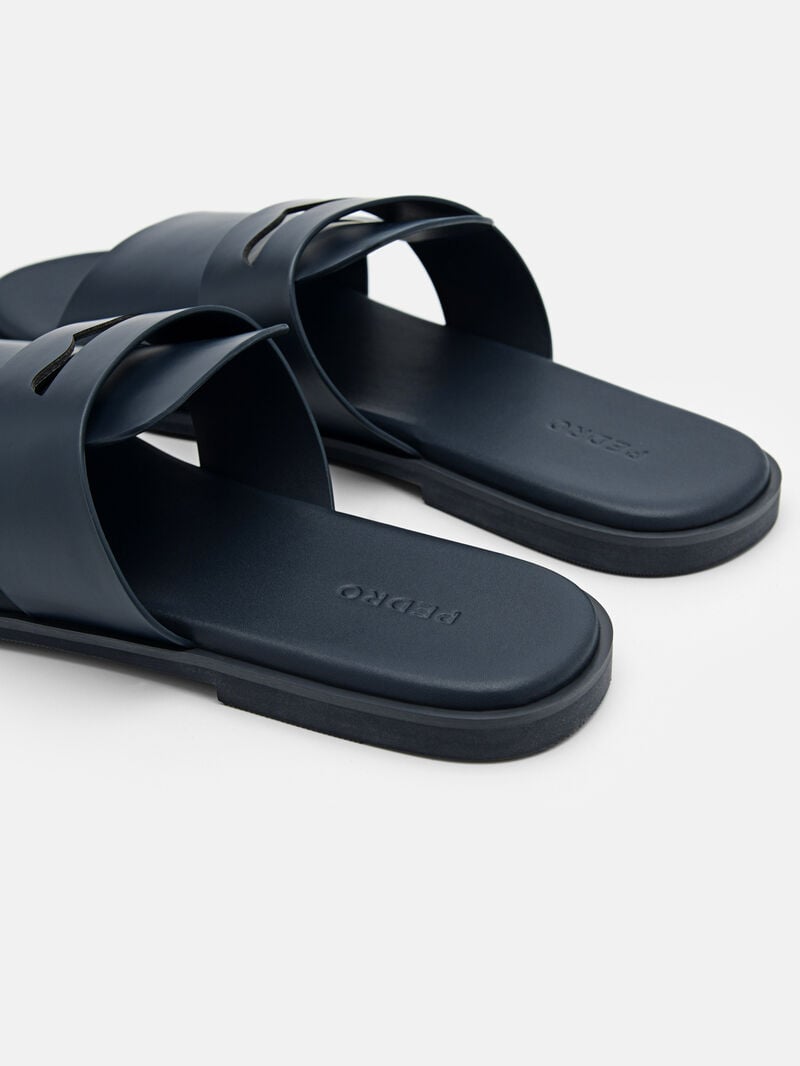 Pedro Penny Strap Slide Men Sandals Navy | Q9Q-1613