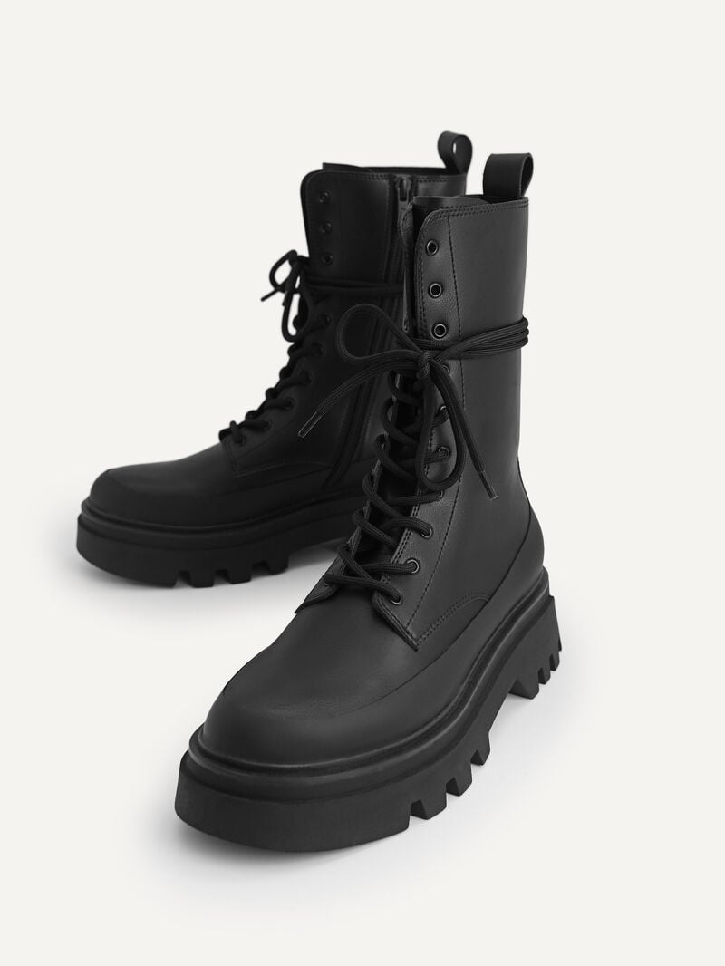 Pedro Platform Boots Women Ankle Boots Black | Q9Q-1336