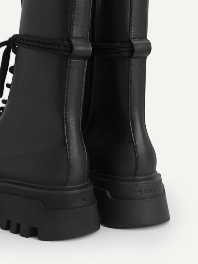 Pedro Platform Boots Women Ankle Boots Black | Q9Q-1336