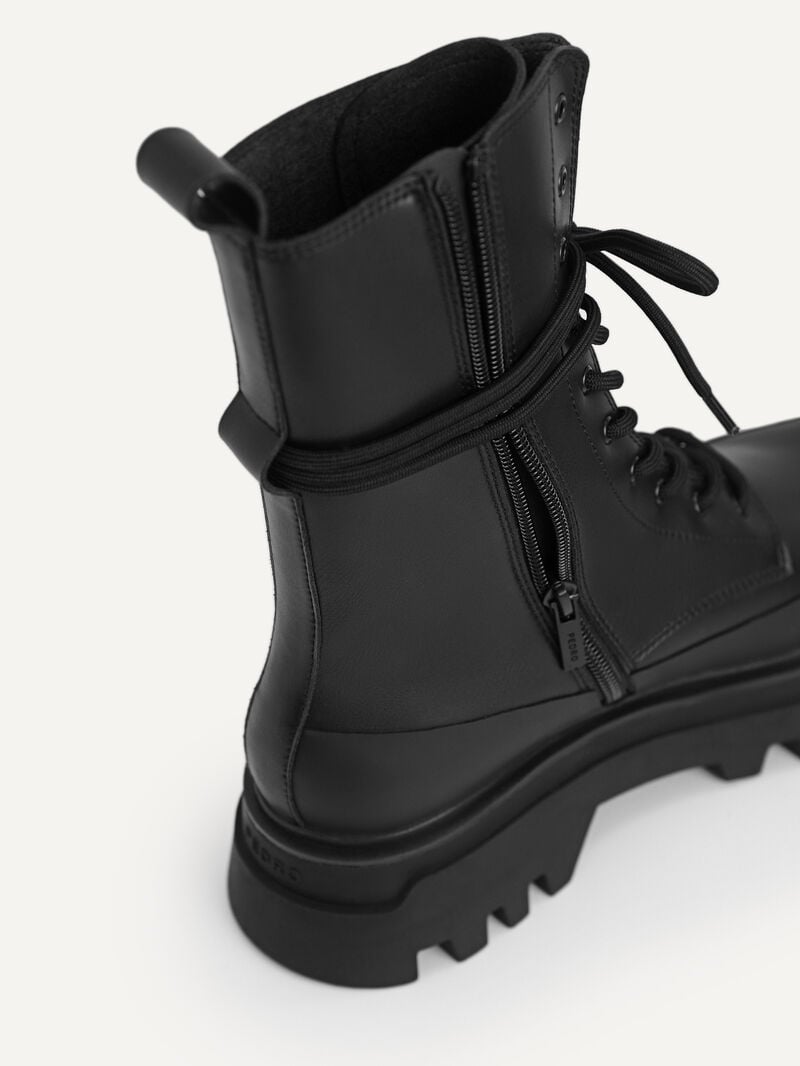 Pedro Platform Boots Women Ankle Boots Black | Q9Q-1336