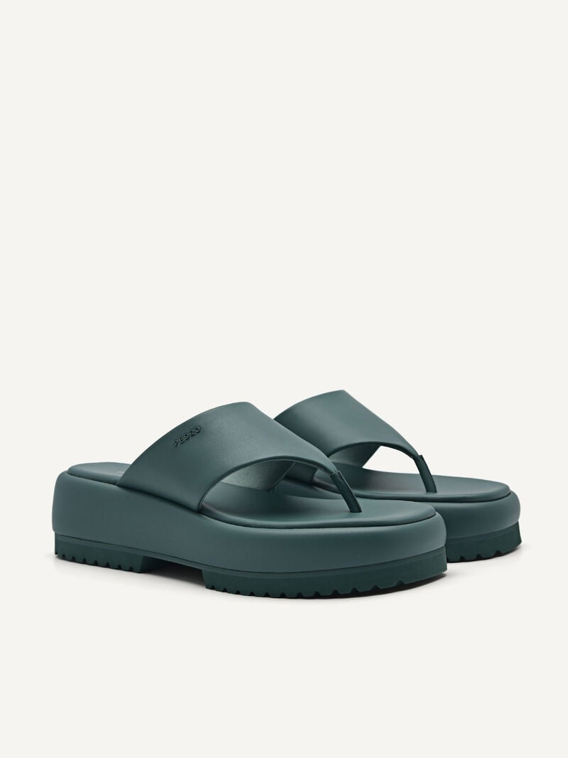 Pedro Platform Women Wedges Green | Q9Q-1609