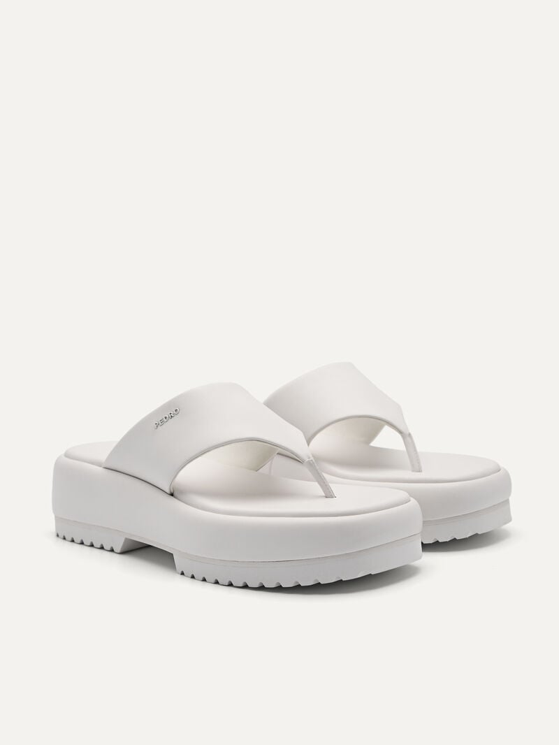 Pedro Platform Women Wedges White | Q9Q-1610