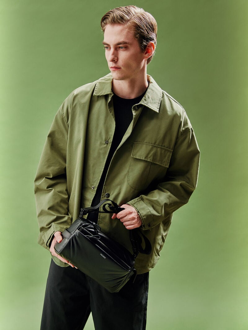 Pedro Plush Nylon Bags Men Sling Bags Black | Q9Q-1107