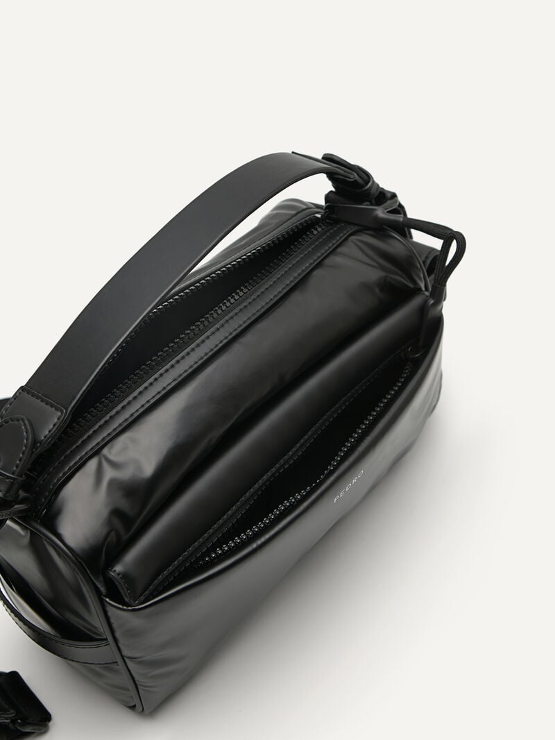 Pedro Plush Nylon Sling Bags Men Small Bags Black | Q9Q-1105