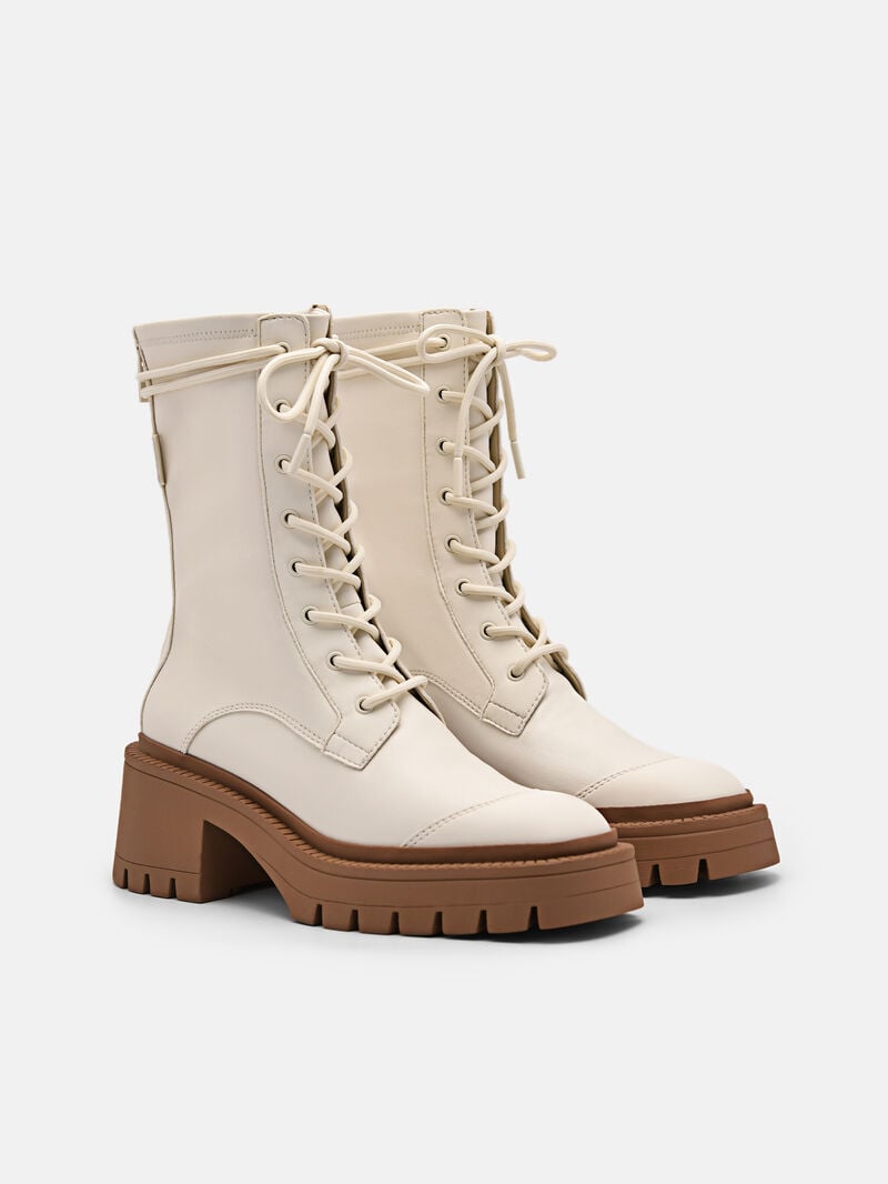 Pedro Poppy Boots Women Ankle Boots Beige | Q9Q-1333