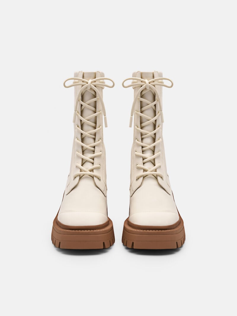 Pedro Poppy Boots Women Ankle Boots Beige | Q9Q-1333