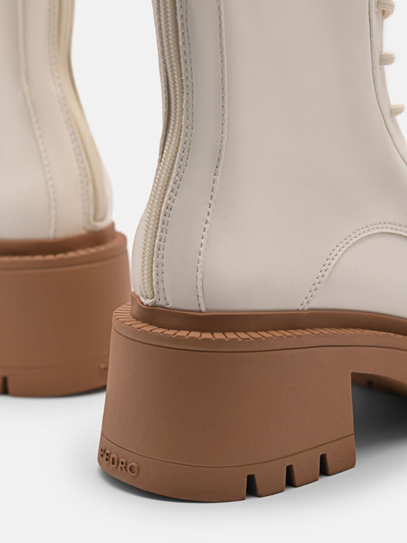 Pedro Poppy Boots Women Ankle Boots Beige | Q9Q-1333