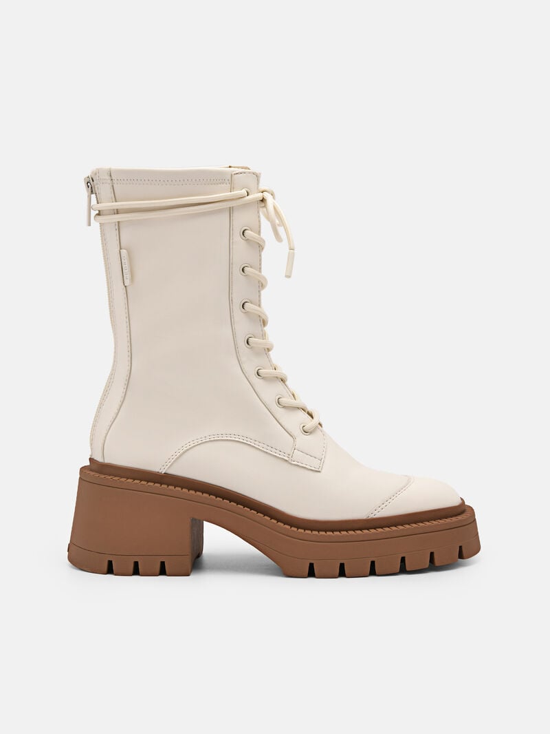 Pedro Poppy Boots Women Ankle Boots Beige | Q9Q-1333
