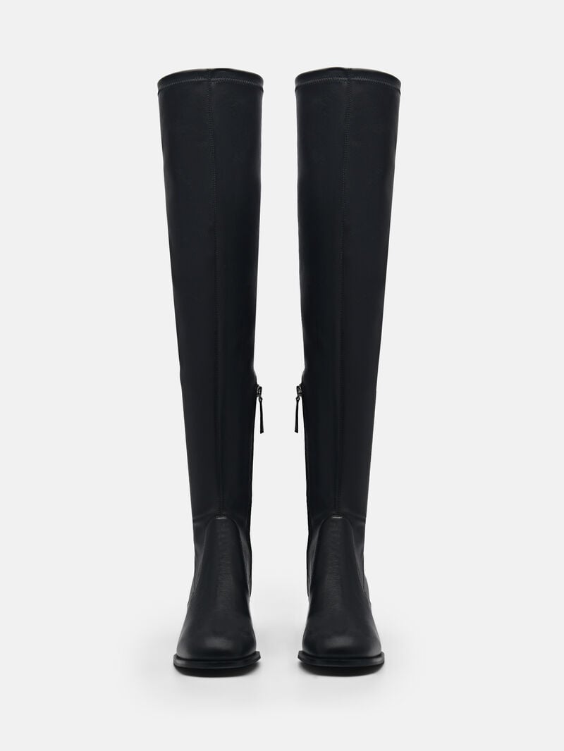 Pedro Poppy Thigh High Boots Women Over-The-Knee Boots Black | Q9Q-1332