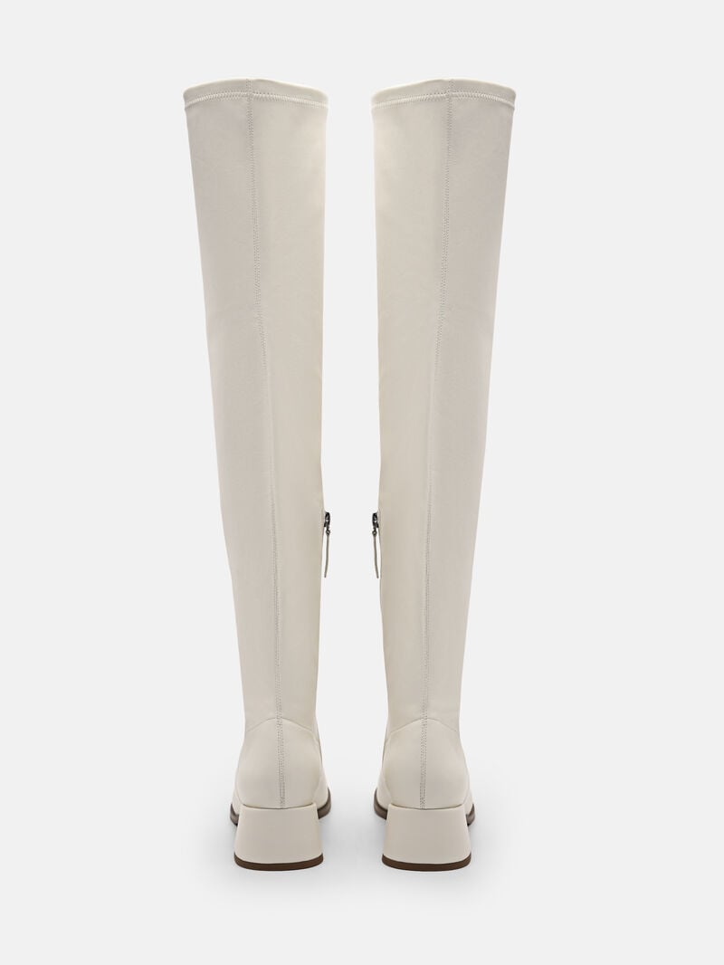 Pedro Poppy Thigh High Boots Women Over-The-Knee Boots Beige | Q9Q-1331