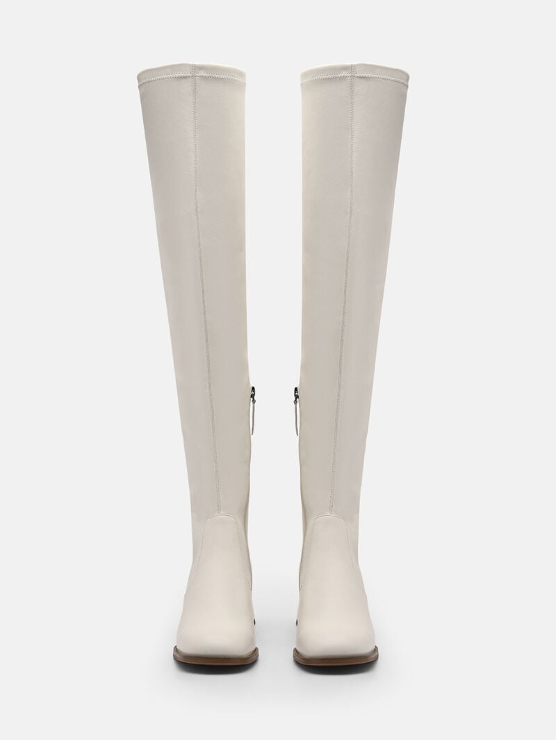 Pedro Poppy Thigh High Boots Women Over-The-Knee Boots Beige | Q9Q-1331
