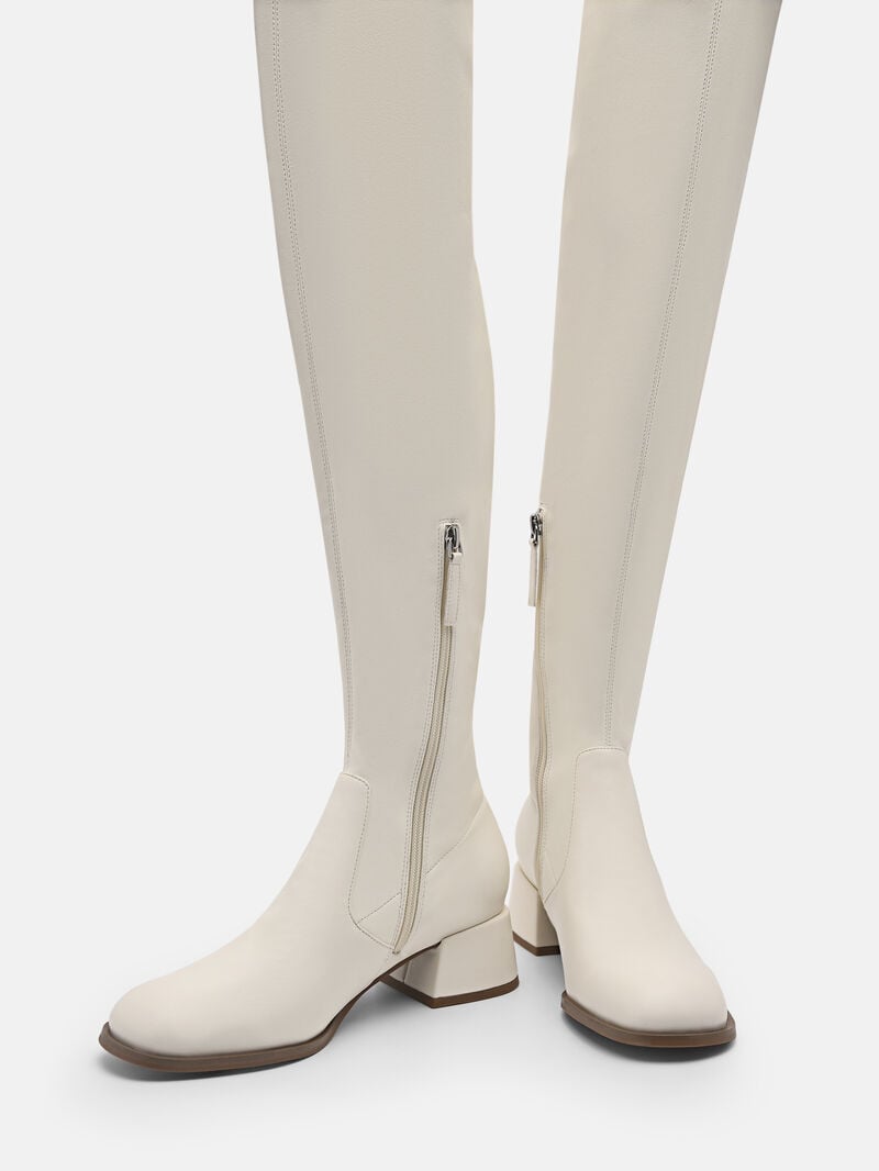 Pedro Poppy Thigh High Boots Women Over-The-Knee Boots Beige | Q9Q-1331